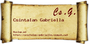 Csintalan Gabriella névjegykártya