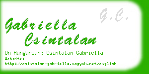 gabriella csintalan business card